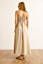 Women's Stone Strap Adjustable Pocket Gipe Detailed Maxi Dress Elb-19002519 - 6