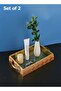 2-Piece Rectangular Decorative Trays with Handle
