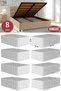 8 Pieces - Anthracite Striped Large Size Storage Bag Set - under Bed and Sofa Bed Type Organizer - 65 X 45 X 22 cm - 2