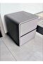 Right Side High Gloss Nightstand with 2 Drawers 45x40x45 cm - 3
