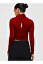 Women's Long Sleeve Cut Out Blouse – Cross Neckline, Crop Fit, Stretch Fabric - 4