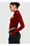 Women's Long Sleeve Cut Out Blouse – Cross Neckline, Crop Fit, Stretch Fabric - 3