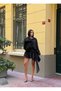 Women's Padded Balloon Sleeve Flowy Ruffle Shorts Extra Super Mini Dress - 3