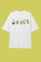 Sponge Printed Oversize White T-Shirt - 3