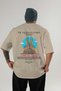 The Sagrada Familia Spain Back Printed Beige Oversize T-Shirt Men Women Cotton Crew Neck T-Shirt