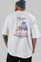 Santorini Greece Back Printed White Oversize T-Shirt Men Women Cotton Crew Neck T-Shirt - 5