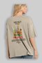 Kremlin Russia Back Printed Beige Oversize T-Shirt Men Women Cotton Crew Neck T-Shirt - 3