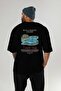 Blue Lagoon Iceland Back Printed Black Oversize T-Shirt Men Women Cotton Crew Neck T-Shirt - 5