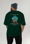 The Sagrada Familia Spain Back Printed Green Oversize T-Shirt Men Women Cotton Crew Neck T-Shirt - 5