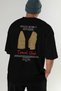 Mount Nemrut Adiyaman Back Printed Black Oversize T-Shirt Men's Women's Cotton Crew Neck T-Shirt - 7