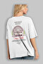 Aspendos Antalya Back Printed White Oversize T-Shirt Men's Women's Cotton Crew Neck T-Shirt - 3