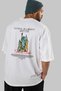 Statue of Liberty New York Back Printed Oversize T-Shirt Men Women Cotton Crewneck Tshirt - 7