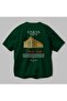 Athens Greece Back Printed Green Oversize T-Shirt Men Women Cotton Crew Neck T-Shirt - 3