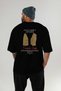Mount Nemrut Adiyaman Back Printed Black Oversize T-Shirt Men's Women's Cotton Crew Neck T-Shirt - 5