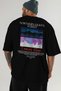 Northern Lights Norway Back Printed Black Oversize T-Shirt Men Women Cotton Crew Neck T-Shirt - 6