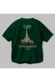 Paris France Back Printed Green Oversize T-Shirt Men Women Cotton Crew Neck T-Shirt - 3
