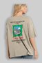 Mount Rushmore Usa Back Printed Beige Oversize T-Shirt Men Women Cotton Crew Neck Tshirt - 3