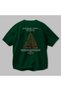Borobdur Temple Indonesia Back Printed Green Oversize T-Shirt Men Women Cotton Crew Neck T-Shirt - 3