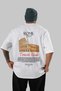 Rome Italy Back Printed White Oversize T-Shirt Men Women Cotton Crew Neck T-Shirt