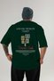 Louvre Museum France Back Printed Green Oversize T-Shirt Men Women Cotton Crew Neck T-Shirt