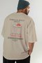 Temples of Apollo Antalya Back Printed Beige Oversize T-Shirt Men Women Cotton Crew Neck T-Shirt - 7