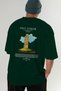 Pisa Tower Italy Back Printed Green Oversize T-Shirt Men Women Cotton Crew Neck T-Shirt - 7