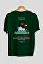 Uludağ Turkey Back Printed Green Oversize T-Shirt Men Women Cotton Crew Neck T-Shirt - 2