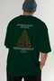 Borobdur Temple Indonesia Back Printed Green Oversize T-Shirt Men Women Cotton Crew Neck T-Shirt - 7