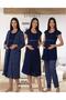 Pregnant Maternity 3-Piece Dressing Gown Nightgown Pajama Set - 2