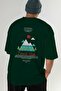 Uludağ Turkey Back Printed Green Oversize T-Shirt Men Women Cotton Crew Neck T-Shirt - 7