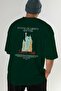 Statue of Liberty New York Back Printed Oversize T-Shirt Men Women Cotton Crewneck Tshirt - 7