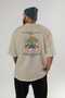 Alhambra Palace Spain Back Printed Beige Oversize T-Shirt Men Women Cotton Crew Neck T-Shirt - 4