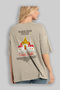 Sukhothai Thailand Arka Printed Beige Oversize T-Shirt Men Women Cotton Crew Neck T-Shirt - 3