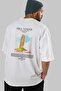 Pisa Tower Italy Back Printed White Oversize T-Shirt Men Women Cotton Crew Neck T-Shirt - 7