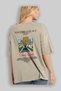 Alhambra Palace Spain Back Printed Beige Oversize T-Shirt Men Women Cotton Crew Neck T-Shirt - 3