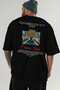 Alhambra Palace Spain Back Printed Black Oversize T-Shirt Men Women Cotton Crew Neck T-Shirt - 6