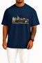 Oversize New York City Illustration Chest Design Unisex T-Shirt
