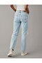 بنطال جينز AE Stretch Super High-Waisted Straight Jeans ممزق عند الكاحل - 2