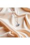 Steel Necklace with Eye Figure – Sparkling Zircon Stone Evil Eye Detailed Necklace | - 3