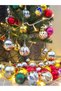 Mistique Home Christmas Tree Ornament 6 Pieces Gold Patterned Ball Christmas Tree Ornament - 6