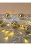 Mistique Home Christmas Tree Ornament 6 Pieces Gold Patterned Ball Christmas Tree Ornament - 4
