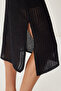 Openwork Summer Knitwear Blouse Skirt Set Lyy0119 Black - 6
