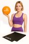 Mini Pilates Set Set of 2 Pilates Balance Ball 20 Cm, 120 X 15 cm Pilates Band Orange-Black - 3