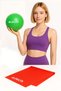 Mini Pilates Set Set of 2 Pilates Balance Ball 20 Cm, 120 X 15 cm Pilates Band Green-Red