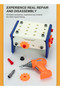Kids Tool Set - 12 PCS Toddler Tool, Montessori STEM Educational Pretend Play Construction Toy - 6