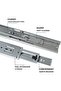 Heavy Duty Ball Bearing Drawer Slides, Steel Cabinet Rails, Full Extension (24 Inch) - 6