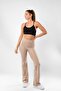 Yüksel Waist Spanish Leg Beige Leggings - 3