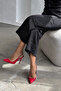 Jazzy Stone-Detail RED PATENT LEATHER - 6