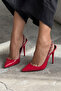 Jazzy Stone-Detail RED PATENT LEATHER - 5
