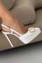 Lena V-Detail White Patent Leather - 5